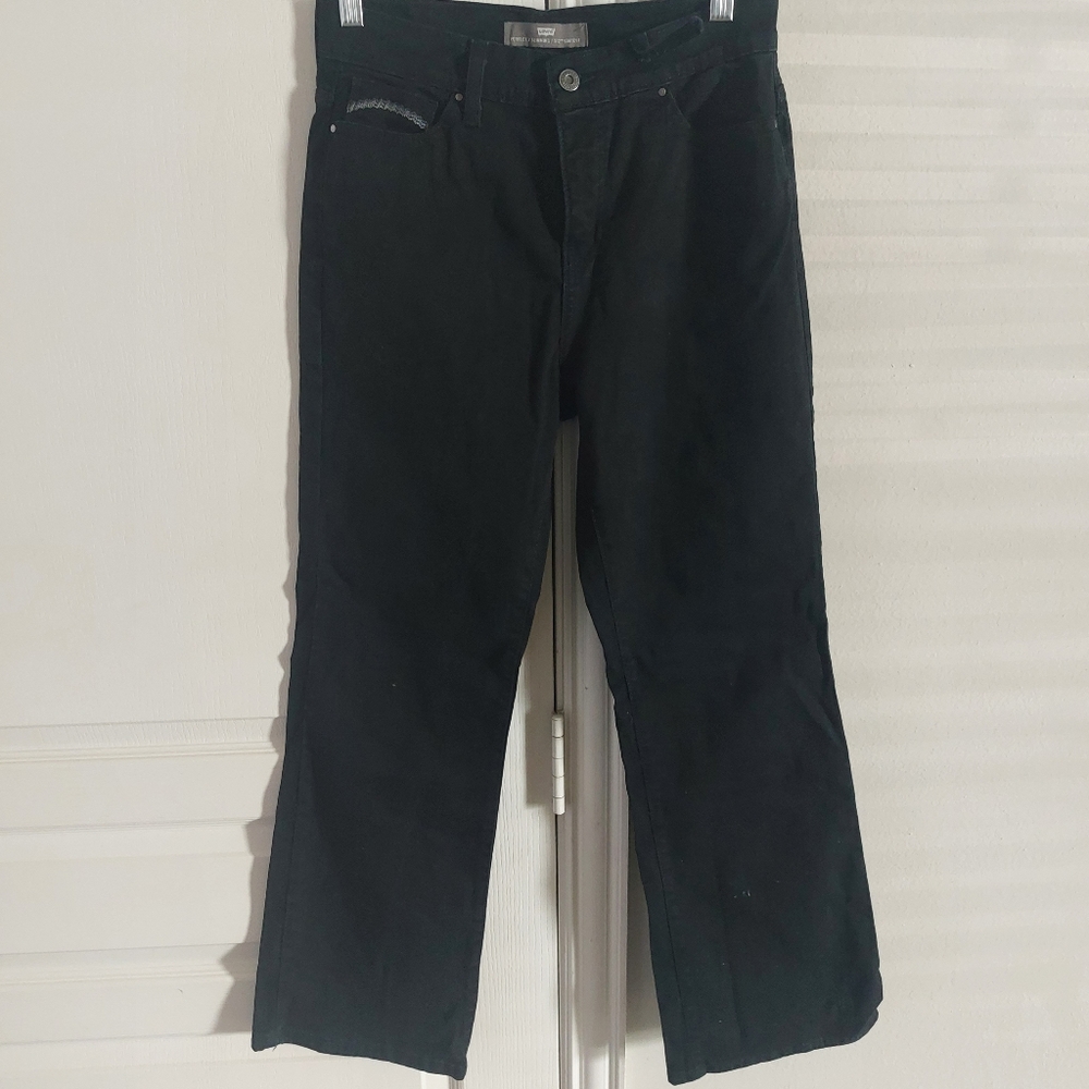 Levi's Perfectly Slimming 512 Boots Cut Black Jeans Size 8